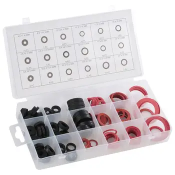 

141pcs NBR O-Ring Tap Seal Plumbing Gasket Rubber Washer Assortment Kit