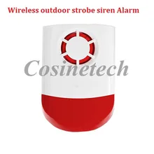 Беспроводная наружная строба сирена, Вспышка Сирена Рог со звуком и светом для безопасности gsm, pstn Охранная сигнализация система 120dB сигнальный свисток