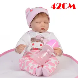 Младенец получивший новую жизнь девочка кукла 43 см Силиконовые reborn baby doll adoras bebes возрожденная менина bonecas Детские Подарочные игрушки куклы