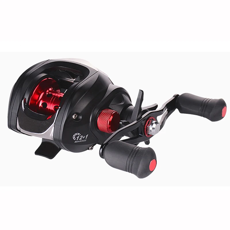 melhor LAGARTO 13 BB Esquerda Direita Baitcasting Reel G ratio 6.3 1 Barco De Pesca De Fundição Isca Bobinas Carretilha pesca Pesca da carpa Enfrentar