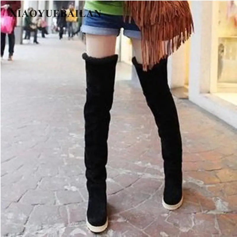 The Explosion Of Winter Hot Flat Over Knee Boots Female boots