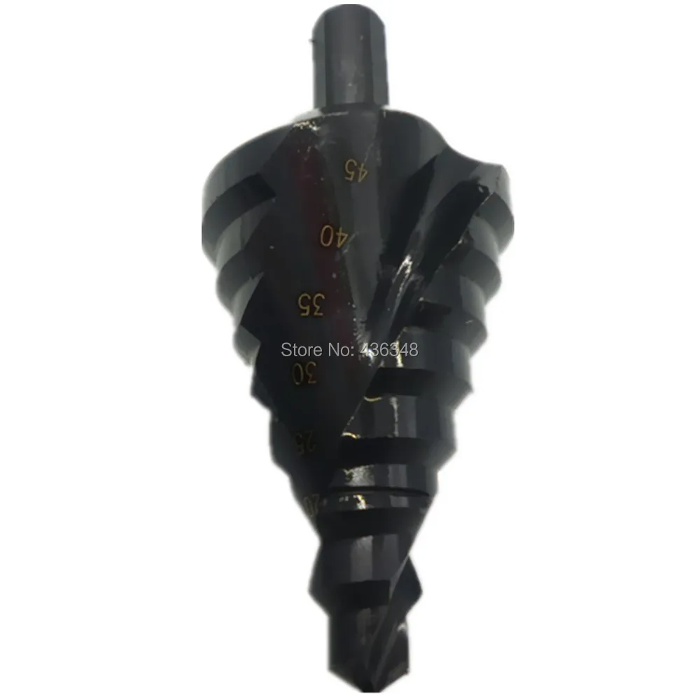 10mm 45mm Step Drill Bits Metalworking Spiral Groove Step Cone Cutting