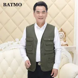 BATMO/2019 Новое поступление, высококачественный жилет для рыбалки из 100% хлопка, много карманов, верхняя одежда, куртки, большие размеры, BGW01