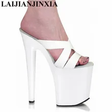 LAIJIANJINXIA/пикантные красные туфли на платформе 10 см для танцев на шесте туфли на высоком каблуке 8 дюймов пикантные модельные туфли для танцев в ночном клубе E-066