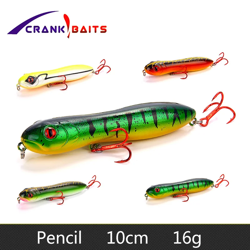 CRANK приманки змеиная голова приманка карандаш 100mm16g рыболовные плавающий Crankbait