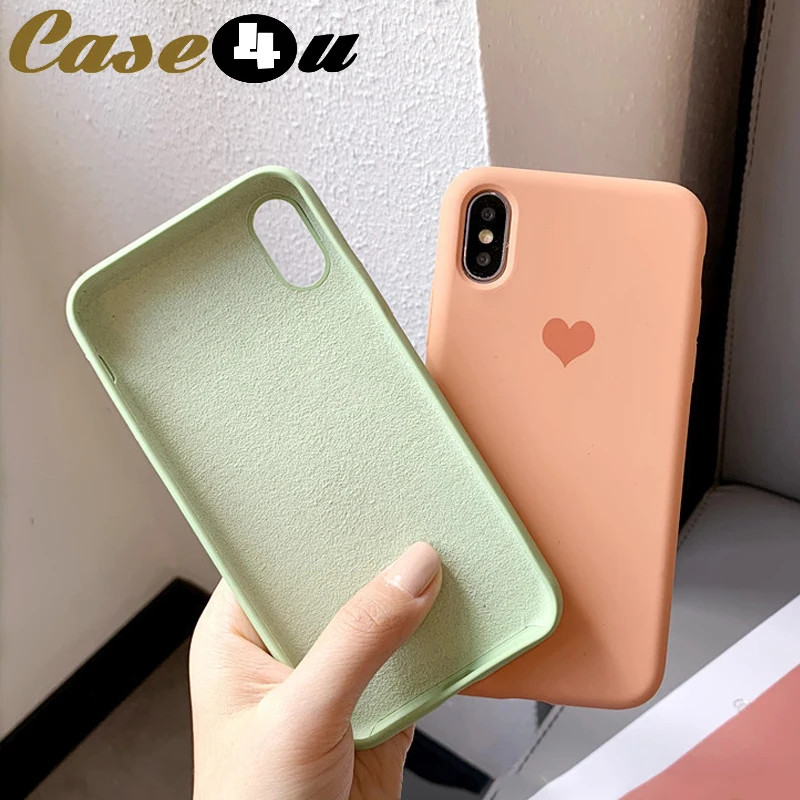 Силиконовые чехлы с логотипом Love Heart для iPhone XS MAX XR X 10 6s 7 8 Plus 7Plus мягкие из