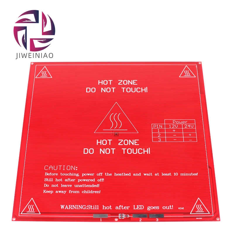 JIWEINIAO обновленная MK2B Подогреваемая кровать PCB Heatbed Dual 12В 24В красный MK2 B Горячая 3D