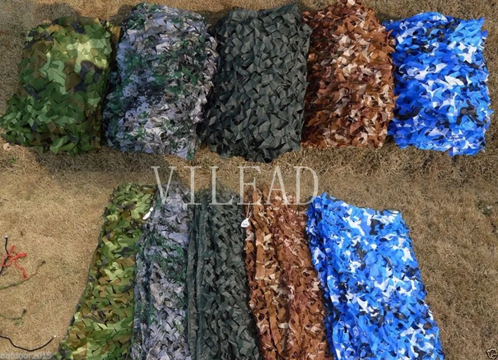 

VILEAD 9 Colors 2.5x9M Forest Camouflage netting Underbrush Camo Net 3d Camouflage net for anti fire shade Military Training
