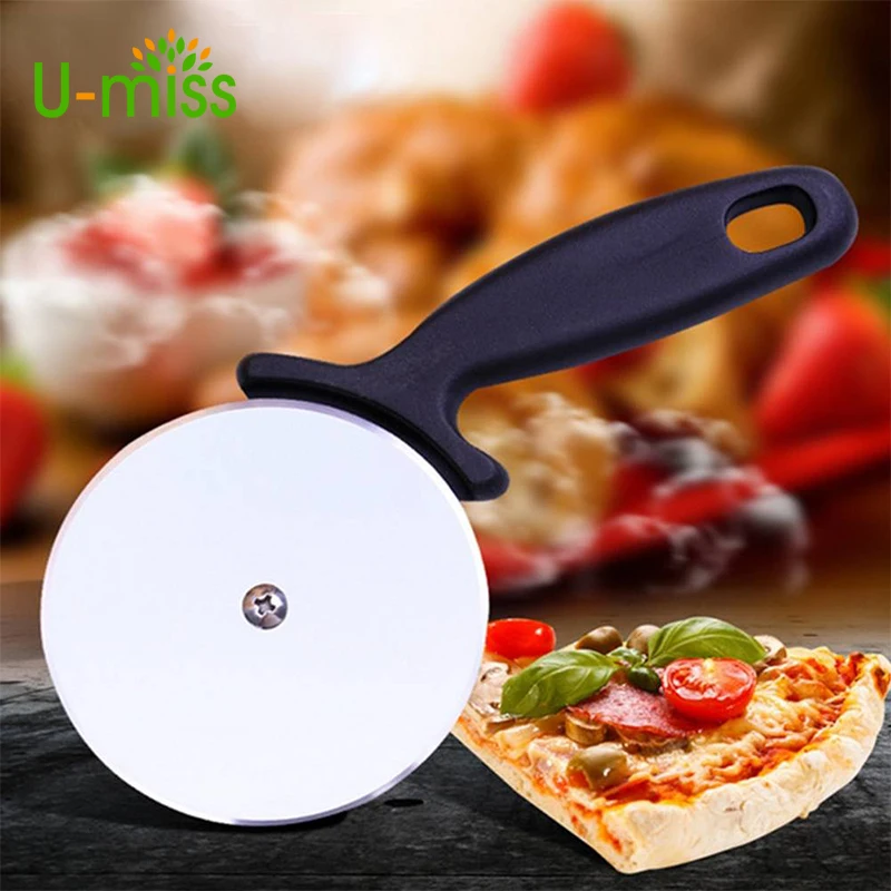 U miss Stainless Steel Pizza Cutter Pastry Cake Pancake Pie Wheel