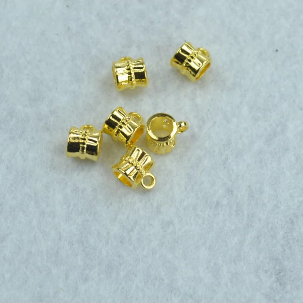 200pcs bronze / gold big hole charms metal loose beads connectors for