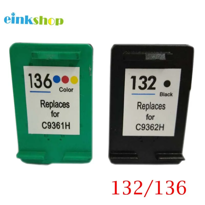 einkshop 132 136 Refilled Ink Cartridge Replacement for hp 132 136 Photosmart 2573 C3183 D5163 1513 Officejet 6213 5443 printer einkshop 132 136 Refilled Ink Cartridge Replacement for hp 132 136 Photosmart 2573 C3183 D5163 1513 Officejet 6213 5443 printer
