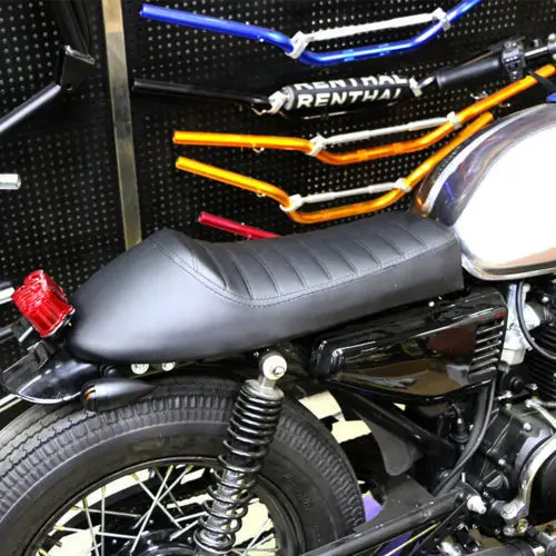 Темно зеленый винтажный горб кафе гонщик сиденье для Honda Kawasaki Suzuki Yamaha BMW
