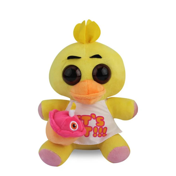 Yellow Chica FNAF плюшевые игрушки 18 см пять ночей у Фредди 4 медведь Фредди Бонни и Чика Фокси плюшевый брелок-подвеска мягкие животные игрушки подарки - Цвет: Yellow Chica