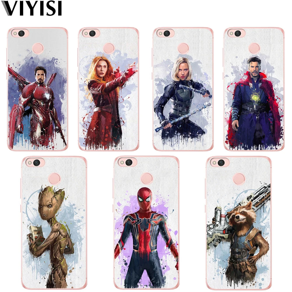 

Marvel Avengers For Xiaomi MI 8 Redmi note 5A phone case Mi 5X 6 4 4A 4X 5A Soft TPU Silicone Back Cover Iron Man Coque Shell