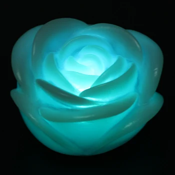

HHTL-7 Color Romantic Changing LED Floating Rose Flower Candle Night Light