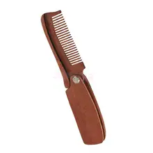 Деревянный мужской складной бритья бороды гребень Усы Для формовки шаблон для укладки волос щетка для совершенные линии для путешествий