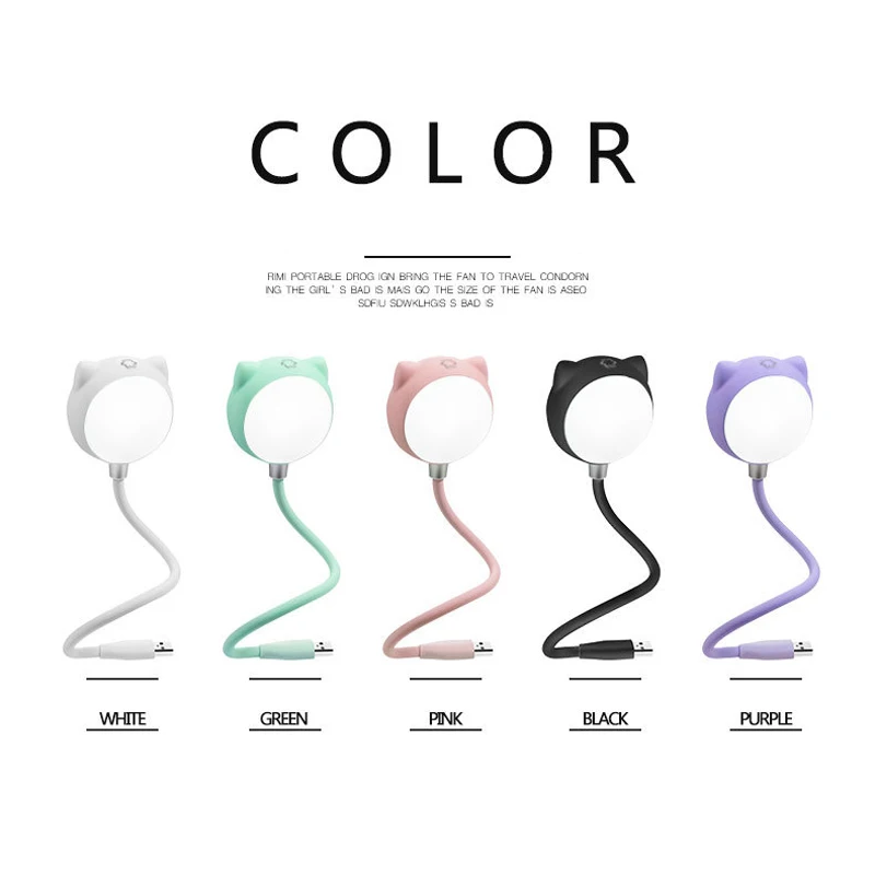 

USB Mini work light Bluetooth speaker LED wireless creative cartoon subwoofer small stereo 5 color can choose