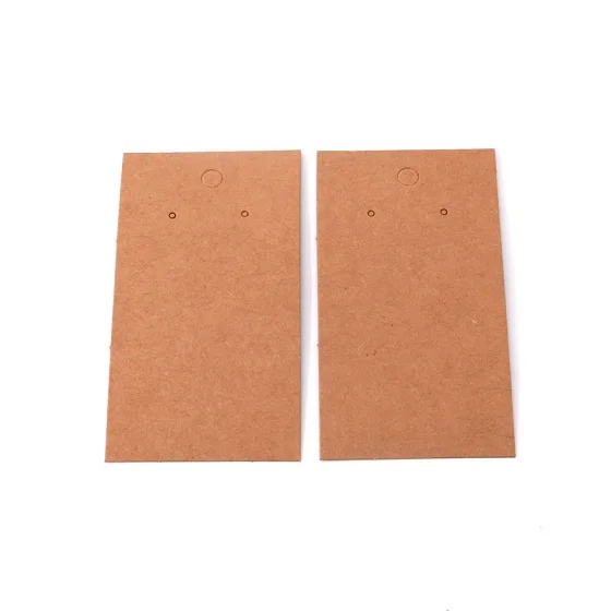 Brown Новое поступление, 50 шт./лот, 5x9 см, чистая крафт-бумага, серьги, карты, Висячие бирки, ювелирные изделия, дисплей, серьги-гвоздики, карты, этикетки - Цвет: Brown