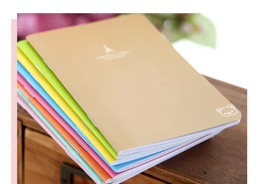 5 pcs/lote mignon couleur unie cahier d'écolier Journal