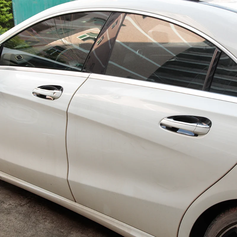 4 шт. углеродного волокна Автомобильная дверь ABS чаша Накладка для Mercedes Benz GLK GL ml C Class W204 X204 X166 2010- автомобильные аксессуары