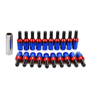 

20PCS Steel Taper cone seat Wheel Bolts Lug Nuts with caps for bolts &sleeve M12X1.25 M12X1.5 M14*1.25 M14*1.5 lug bolt For BMW