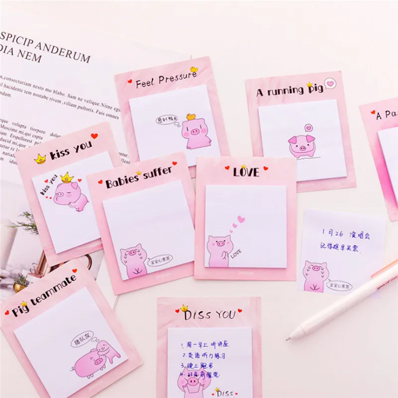 

1PC Cute Animal Weekly Plan Sticky Notes Post Memo Pad Kawaii Stationery School Office Supplies Planner Stickers Paper