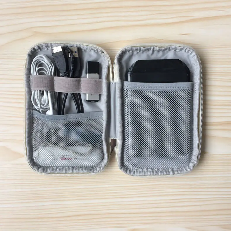 Brown Genuine Leather Case In Ear Earphone Bag Box Headphones Portable Case Headphone Accessories Headset Storage Bag