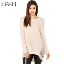 HYH HAOYIHUI 2016 Brand New Autumn Fashion Women Casual Solid Loose Hollow Top O-neck Lone Sleeve Party Distressed Sweater HYH HAOYIHUI 2016 Brand New Autumn Fashion Women Casual Solid Loose Hollow Top O-neck Lone Sleeve Party Distressed Sweater