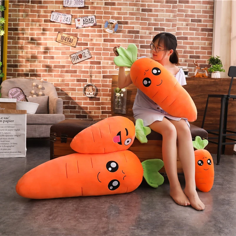 MIAOOWA 1PC 45-90CM Big Size Carrot Stuffed Toy Children Lovely Soft Pillow Baby Funny Face Radish Plush Doll Kids Birthday Gift MIAOOWA 1PC 45-90CM Big Size Carrot Stuffed Toy Children Lovely Soft Pillow Baby Funny Face Radish Plush Doll Kids Birthday Gift