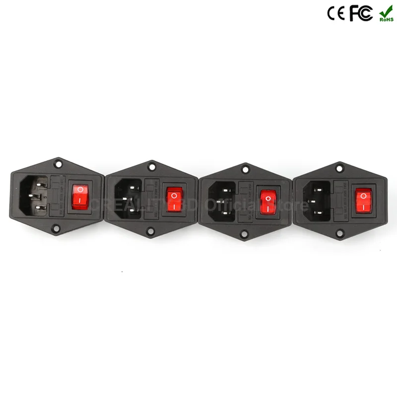 High Quality 3D printer accessories Makerbot 15A 250V Power switch AC power outlet with switches and fuses CREALITY | Компьютеры и