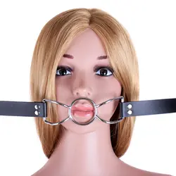 39 мм кляп для рта бондаж из искусственной кожи Сдержанность устные кляп взрослые игры экзотические ведомого БДСМ секс-игрушки для пар Для