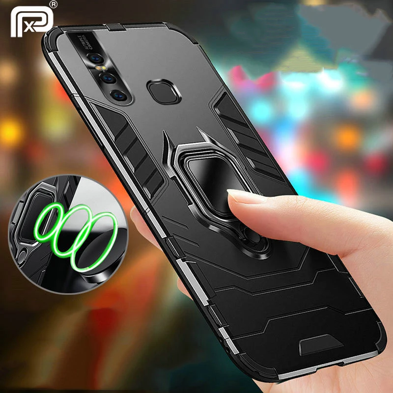 

For VIVO V15 Pro Case Ring Holder Armor Bumper Back Cover For VIVO V15 Phone Case Finger Ring Fundas