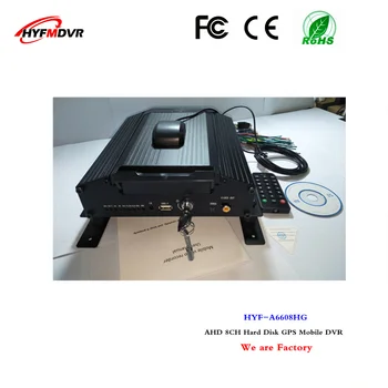 

GPS positioning surveillance video recorder 8CH HD HDD mdvr bus / taxi mobile DVR NTSC/PAL system