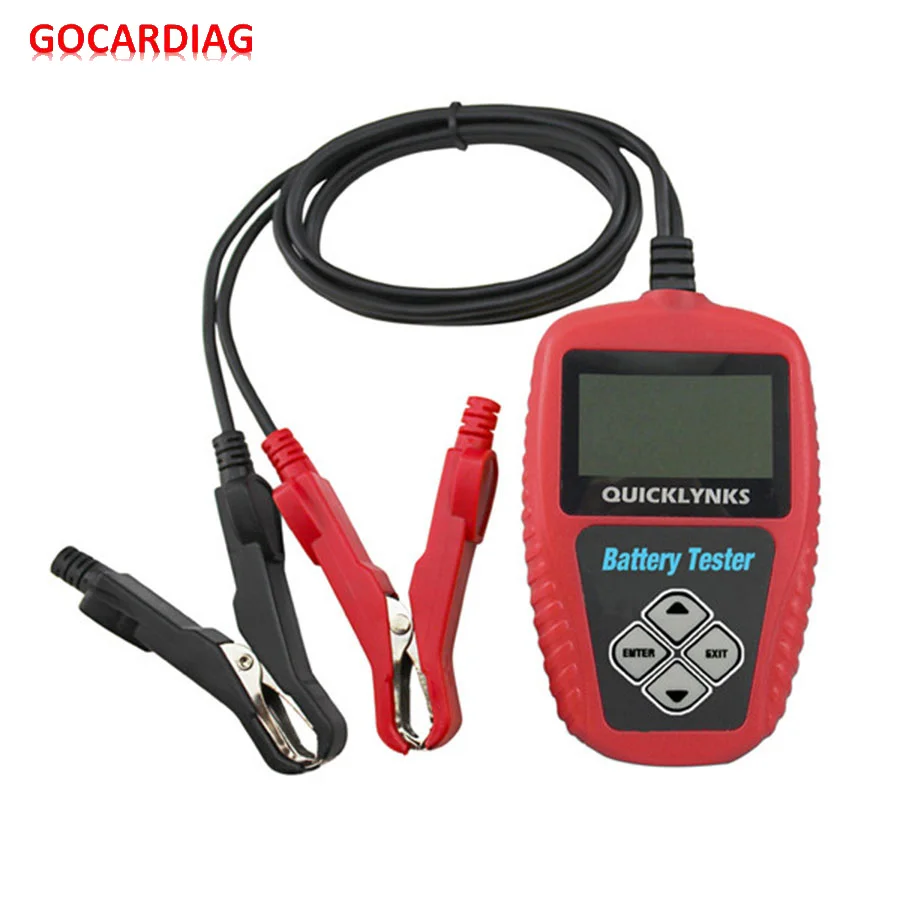 QUICKLYNKS BA102 Motorcycle Battery Tester LCD Display 12V Battery Life Analysisin Code Readers