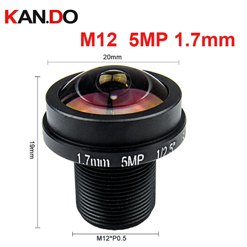 

Fisheye M12 5Megapixel 1.7mm Fisheye Lens For HD CCTV IP Camera M12 Mount 1/2.5" F2.0 180Degree Wide Angle Panoramic CCTV Lens