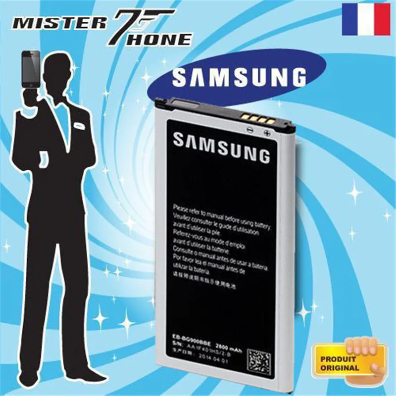 

Original Samsung Battery EB-BG900BBU EB-BG900BBE EB-BG900BBC 2800mAh GALAXY S5 SM-G900T T-MOBILE SM-G900F G900 GT I9600NFC