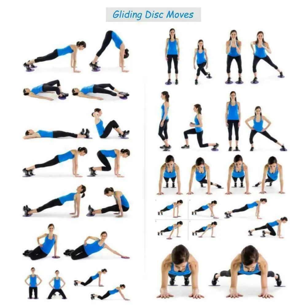 Equipo de Entrenamiento 2 Unidades Profesionales Redondos Discos deslizantes StyleBest Deslizadores de Ejercicio Antideslizantes