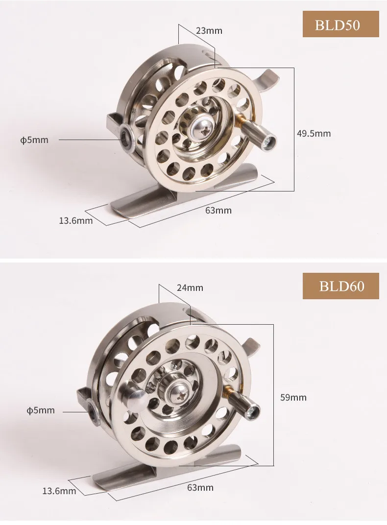 Full Metal 11 Fly Fishing Reel Aluminum Fly Fish Reel 2 Bearing Fishing Reel Ultra-light Winter Ice Fishing Tackle Reels  (5)
