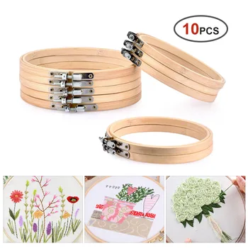 

Cross Stitch Machine Bamboo Frame Embroidery Hoop Ring Diy Needlecraft Round Loop Hand Sewing Tool Accessory 12-14cm