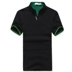 Классическая однотонная мужская рубашка с отворотом с коротким рукавом, большие размеры M, L, XL, XXL, 3XL