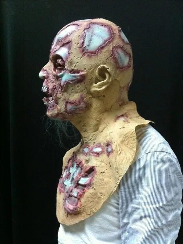 Zombie Mask Soft Rubber Skeleton Ghost Scary Halloween Party Costume Dress up Gifts - 2