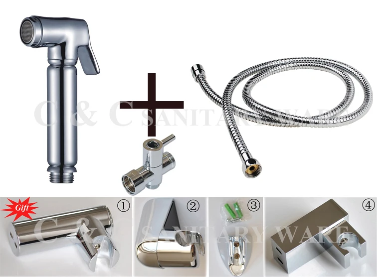 100% Quality Assurance! Wall Mounted Chrome Shattaf Bidet Toilet Seat Shower Spray With Brass T-adapter - Free Shipping A2009ST 100% Quality Assurance! Wall Mounted Chrome Shattaf Bidet Toilet Seat Shower Spray With Brass T-adapter - Free Shipping A2009ST
