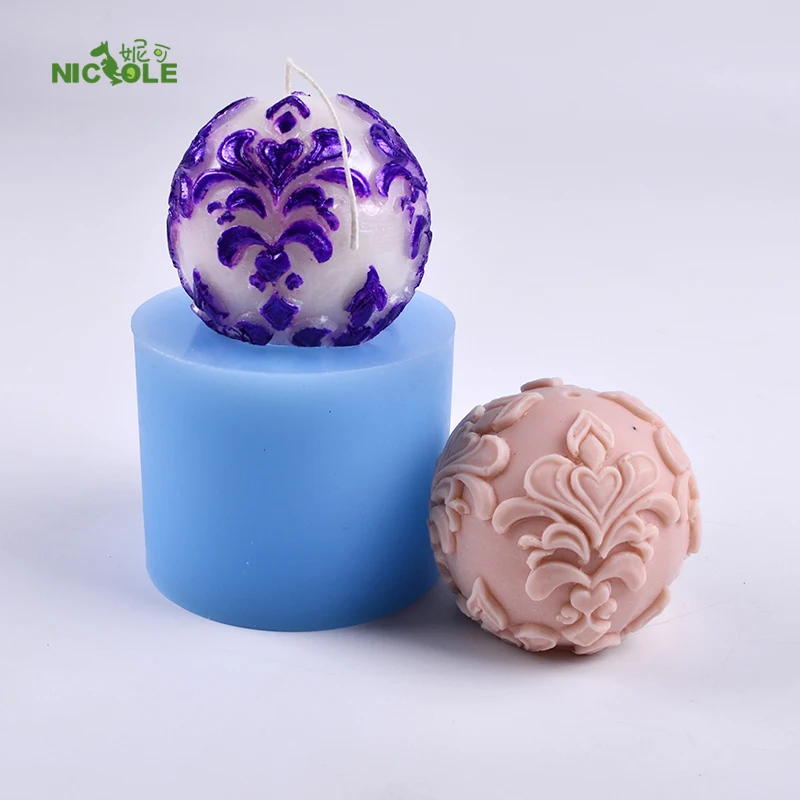 

Three-dimensional Silicone Ball Shaped Candle Soap Mould For Handmade Gift