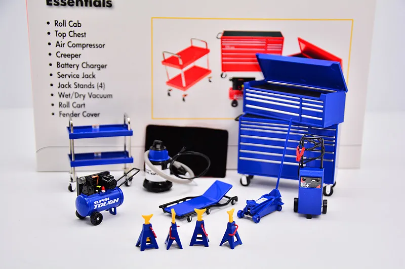 Литой металлический 1:18 для гаража и парка, модель для ремонта на рынке, инструменты из сплава, аксессуары для сцены, игрушки