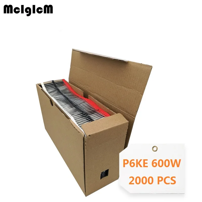 McIgIcM 2000 шт. 600 Вт DO-15 телевизионный диод P6KE22A P6KE24A P6KE27A P6KE30A P6KE33A P6KE36A P6KE39A P6KE43A P6KE47A P6KE51A P6KE56A