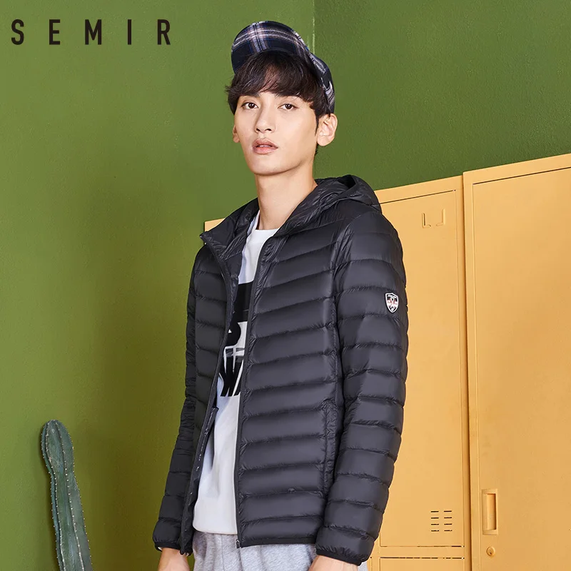 SEMIR 90% утиный пуховик для мужчин сверхлегкая теплая зимняя куртка Мужская одежда
