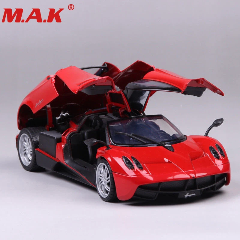 Детские литые игрушки автомобиль 1:18 Масштаб 1/18 сплав Пагани красный/синий цвет уличный гоночный автомобиль коллекция моделей игрушек подарок