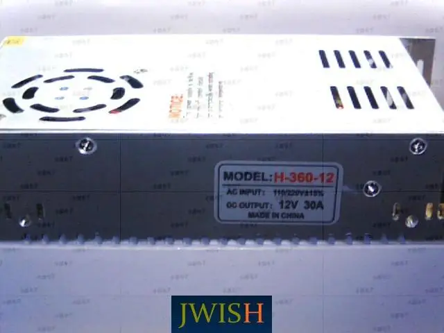 

JWISH LED switching power supply H-360-12 12V 360W SIZE: (214X113X48) mm