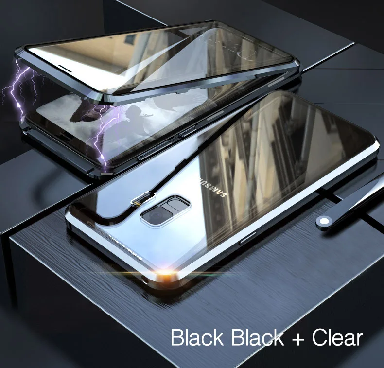 LUPHIE 360 Degree Full Magnetic Case For Samsung Galaxy S9 Plus Note 9 Glass Case (8)