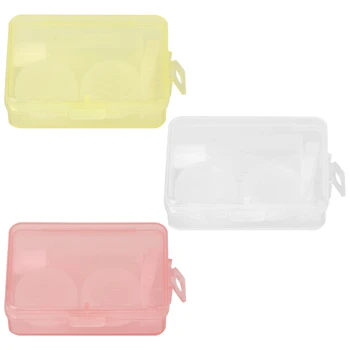 

Simple Contact Lens Box Case Eyes Care Travel Storage Transparent Container